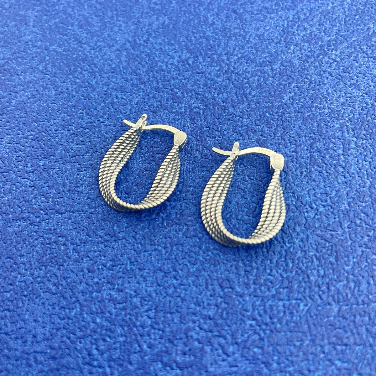 Sterling Silver Hoop Earrings - alternate earring view