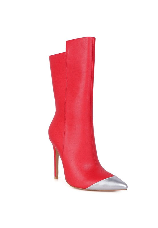 Two-Tone Stiletto Boots