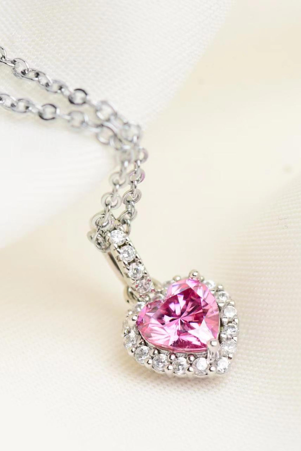 1 Carat Moissanite Heart Pendant Necklace in Heart - women's pendant necklace