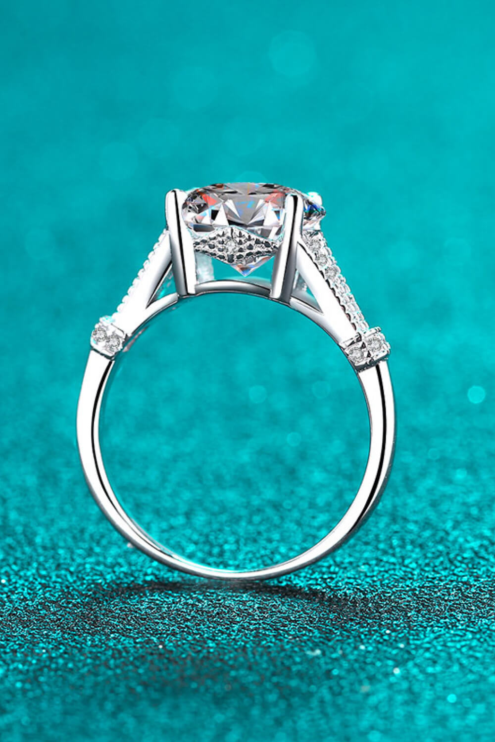 Unpredictable Day 3 Carat Moissanite Ring in Silver - women's ring