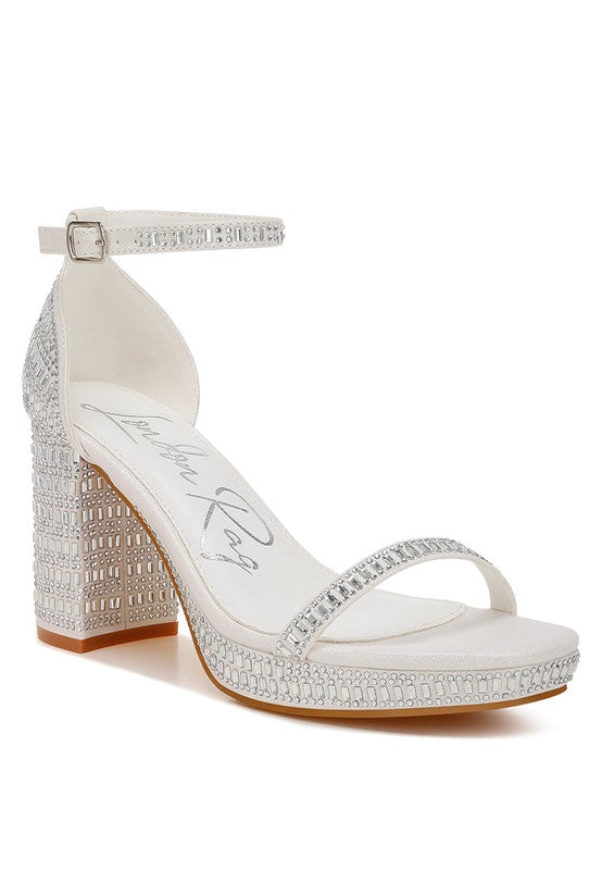 Rhinestones Ankle Strap Sandals