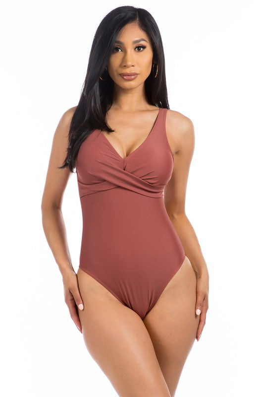 Scoop-Back One-Piece Swimsuit