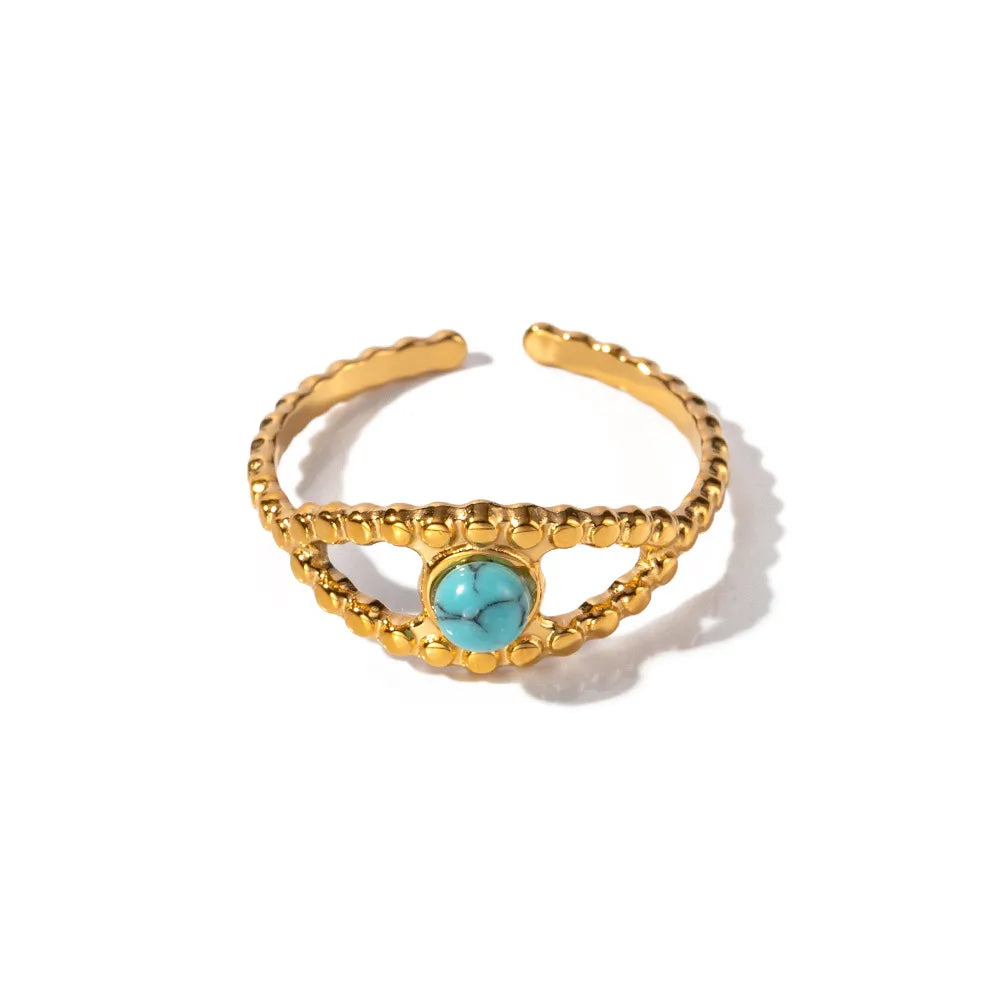 Turquoise Eye Design Ring - alternate ring view