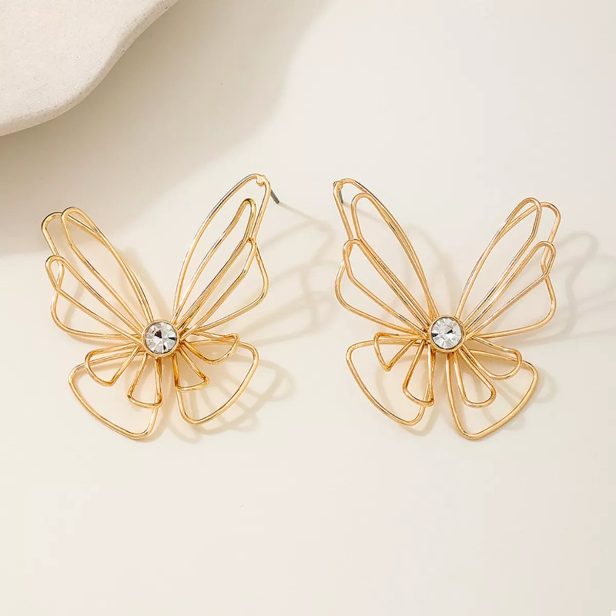 18K Gold-Plated Butterfly Earrings in Golden - women's earrings