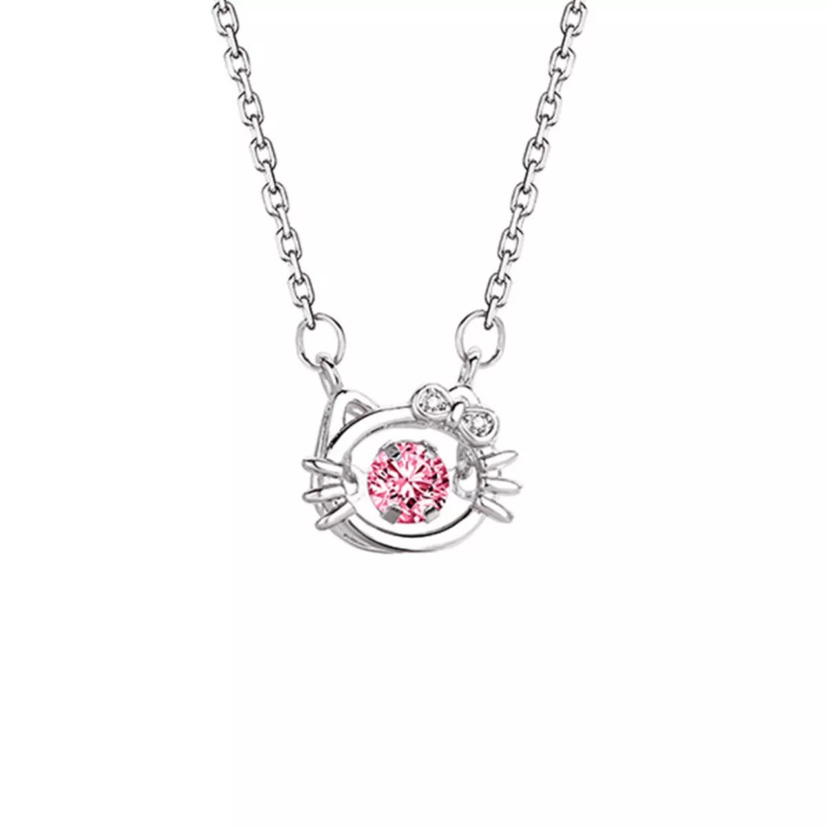 Sterling Silver Cat Necklace - alternate necklace view