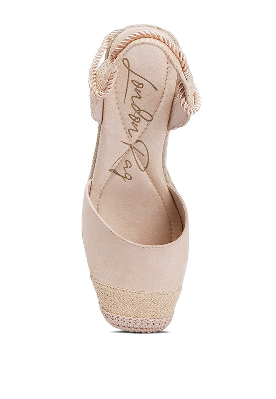 Lace-Up Espadrille Wedge Sandals