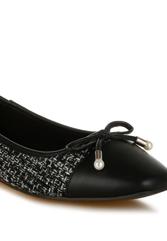 Pearl Bow Ballerinas