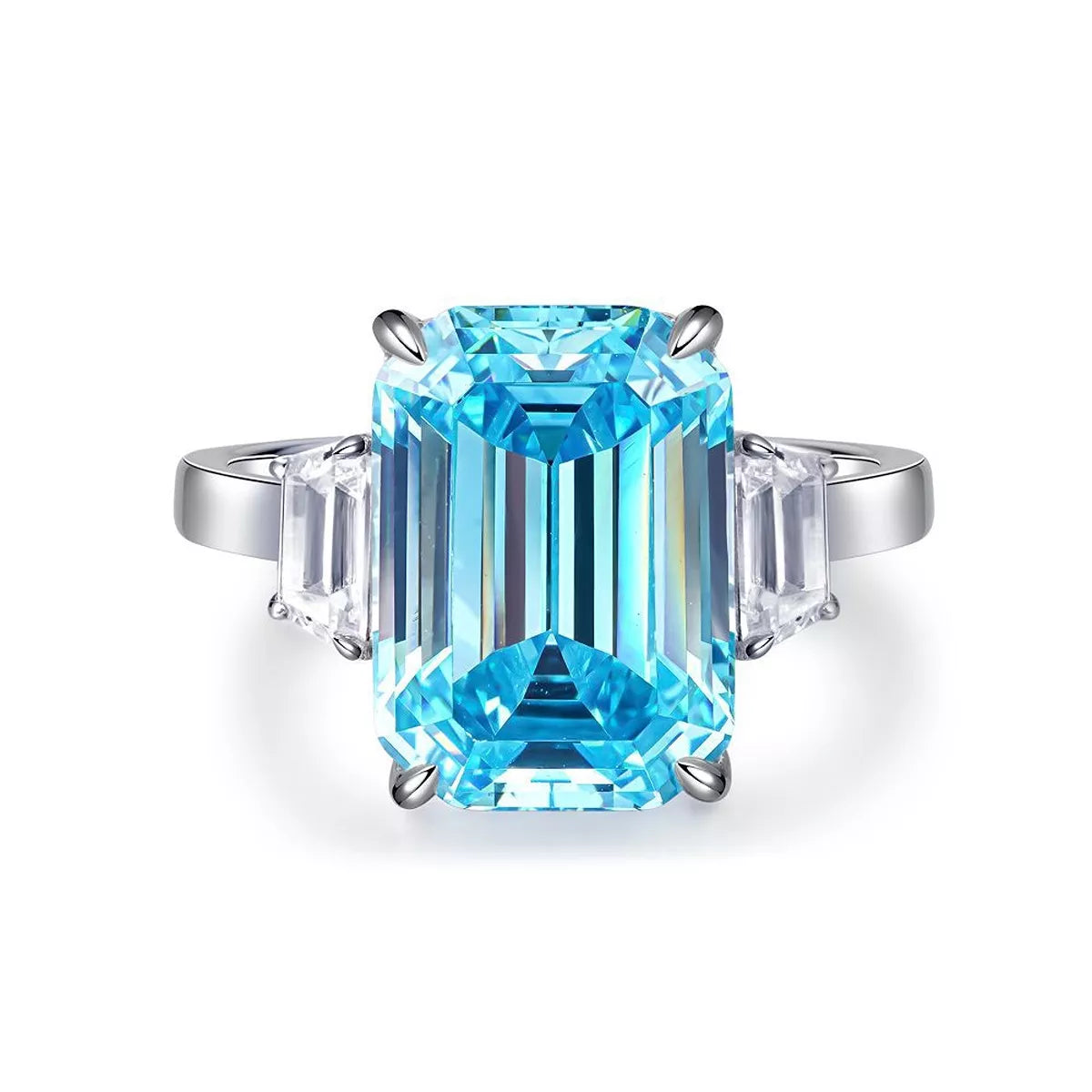 Sterling Silver Geometric Ring - alternate ring view