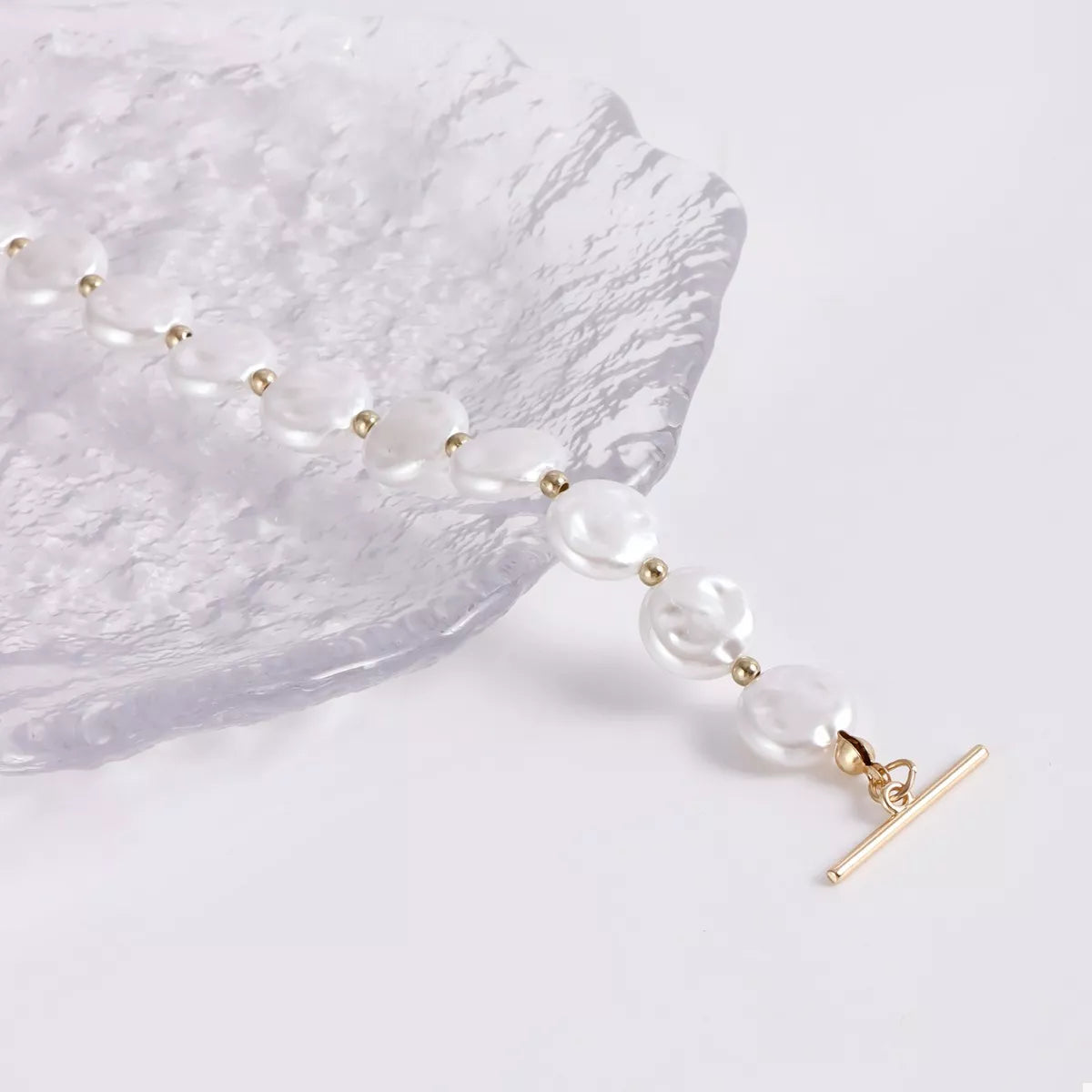 18K Gold-Plated Pearl Drop Necklace - alternate necklace view