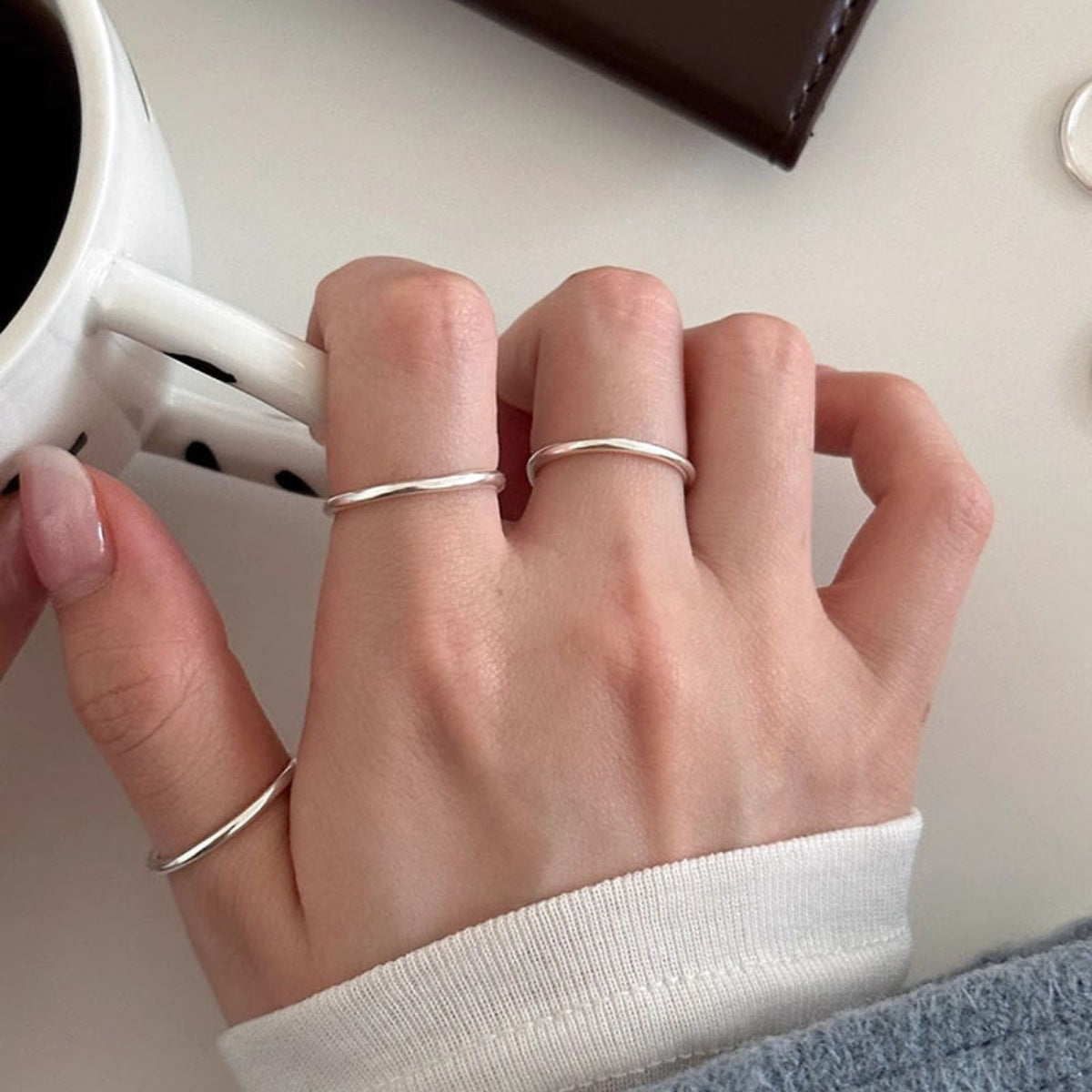 Sterling Silver Open Ring - alternate ring view