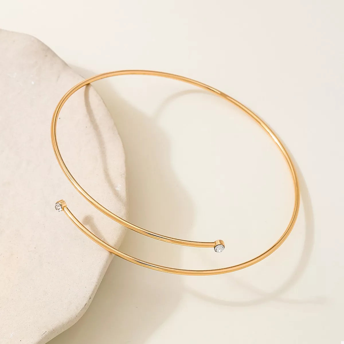 Delicate Gold Wire Upper Arm Bracelet - alternate jewelry view