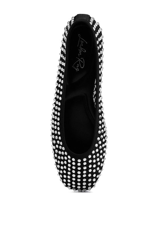 Mesh Rhinestone Ballerinas