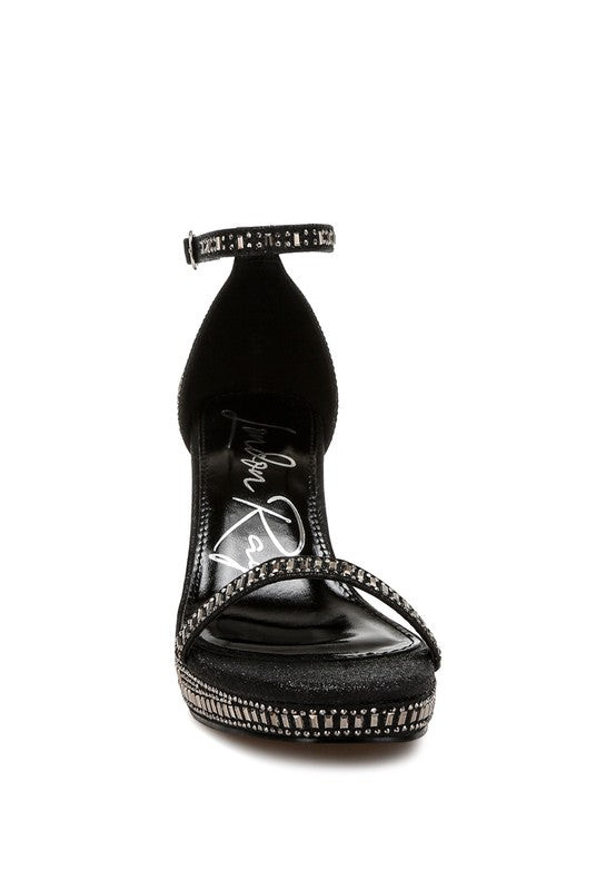 Rhinestones Ankle Strap Sandals