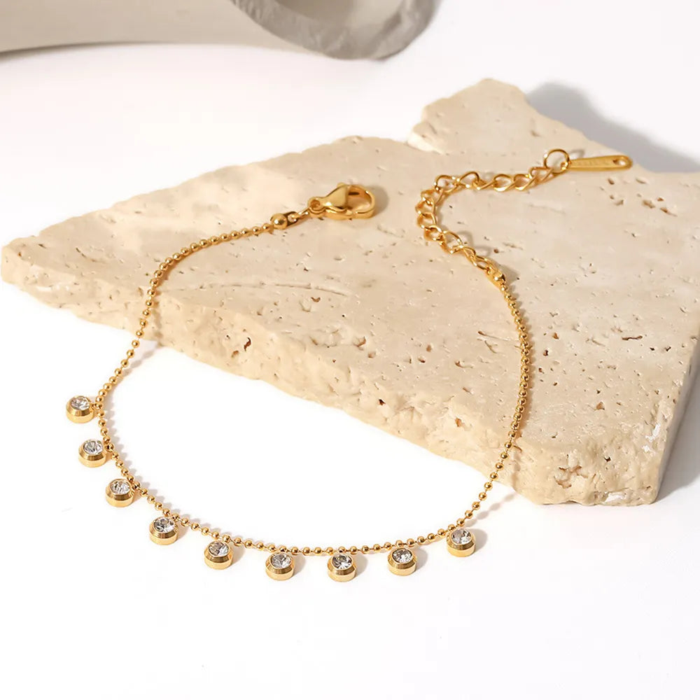 Zircon 18K Gold-Plated Stainless Steel Bracelet - alternate jewelry view