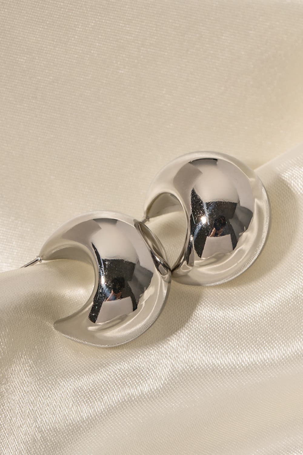 Stainless Steel C-Hoop Earrings - alternate earring view