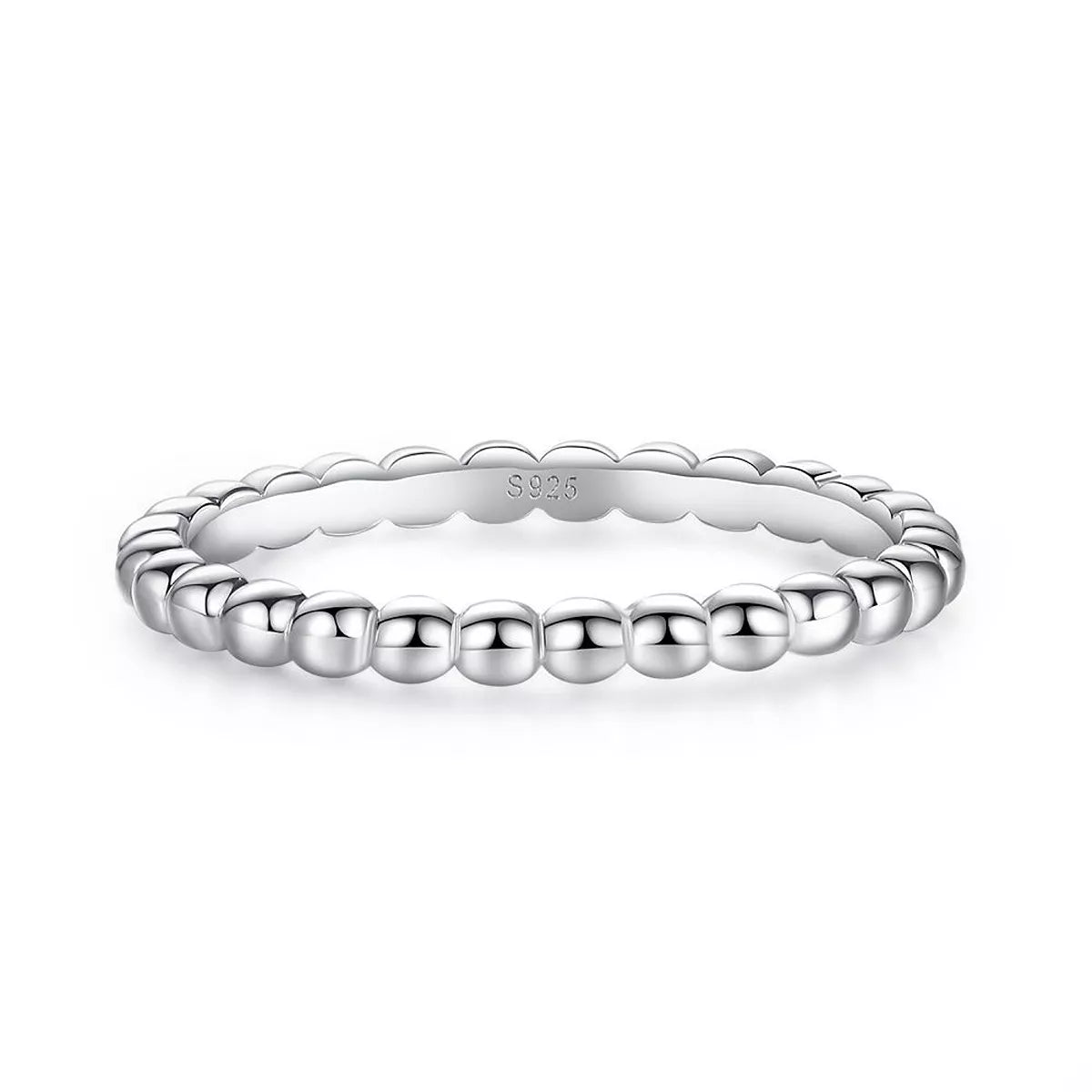 Sterling Silver Bead Ring in Silver - women's ring