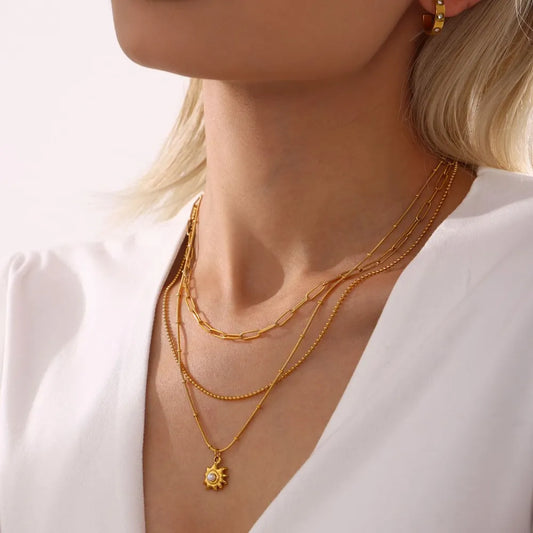 18K Gold-Plated Shell Pearl Necklace - alternate necklace view