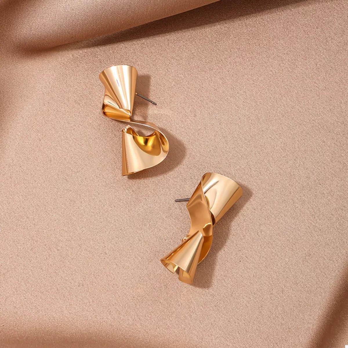18K Gold-Plated Twist Earrings - alternate earring view