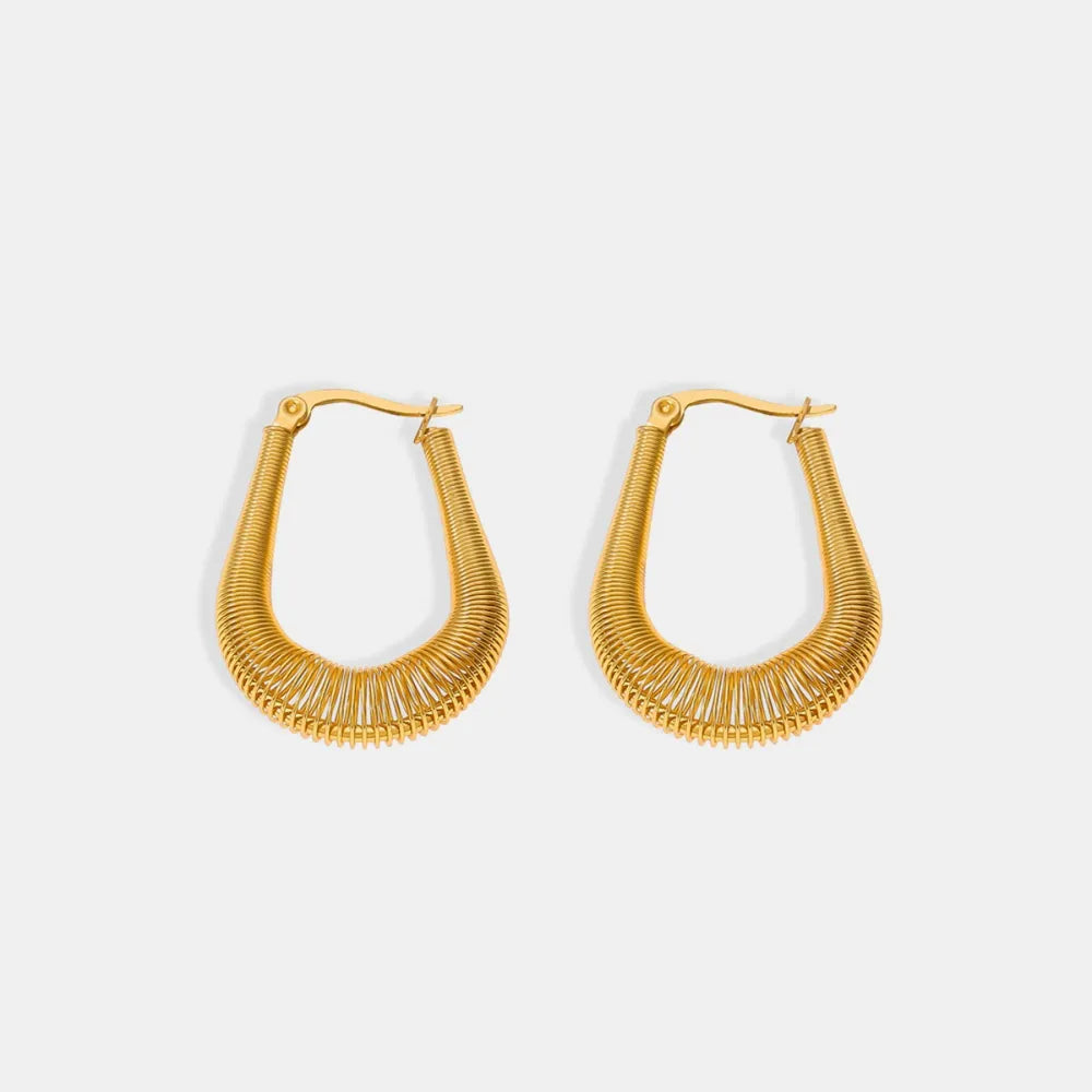 Titanium Steel U Shape Earrings - alternate earring view