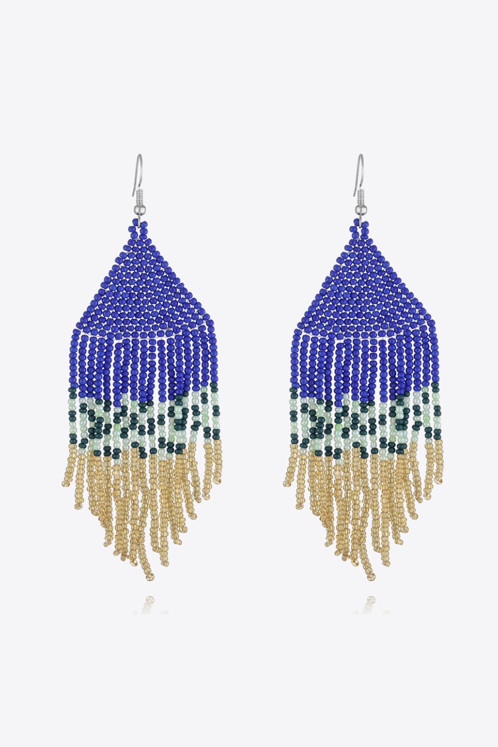 Beaded Dangle Earrings in Multicolor - women's dangle earrings
