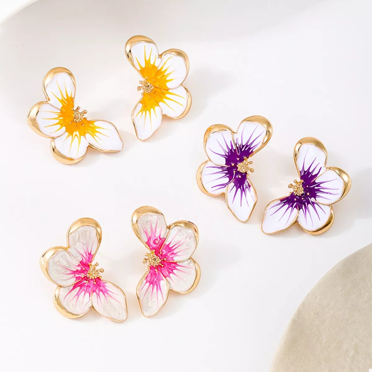 Butterfly Stud Earrings in Pink - women's stud earrings