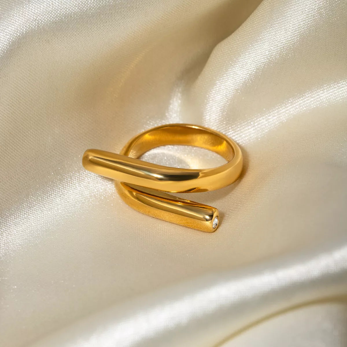 Stainless Steel Bypass Ring - alternate ring view