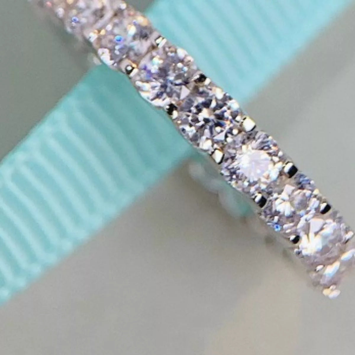 Sterling Silver Zircon Ring in Silver - women's ring