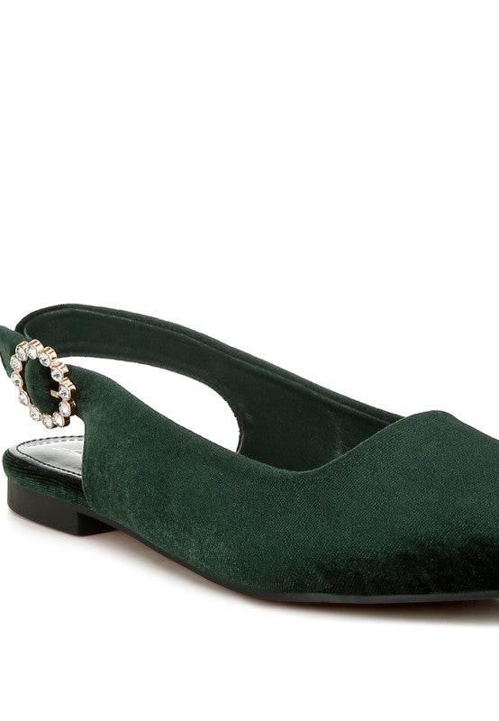 Velvet Slingback Flats