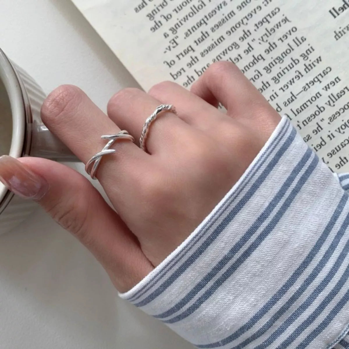 Sterling Silver Open Ring - alternate ring view