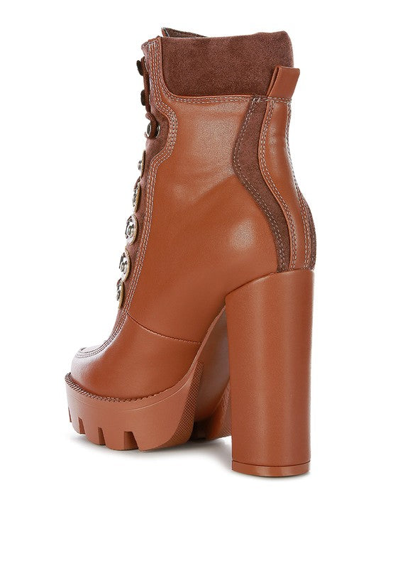 Patent PU Eyelet Boots