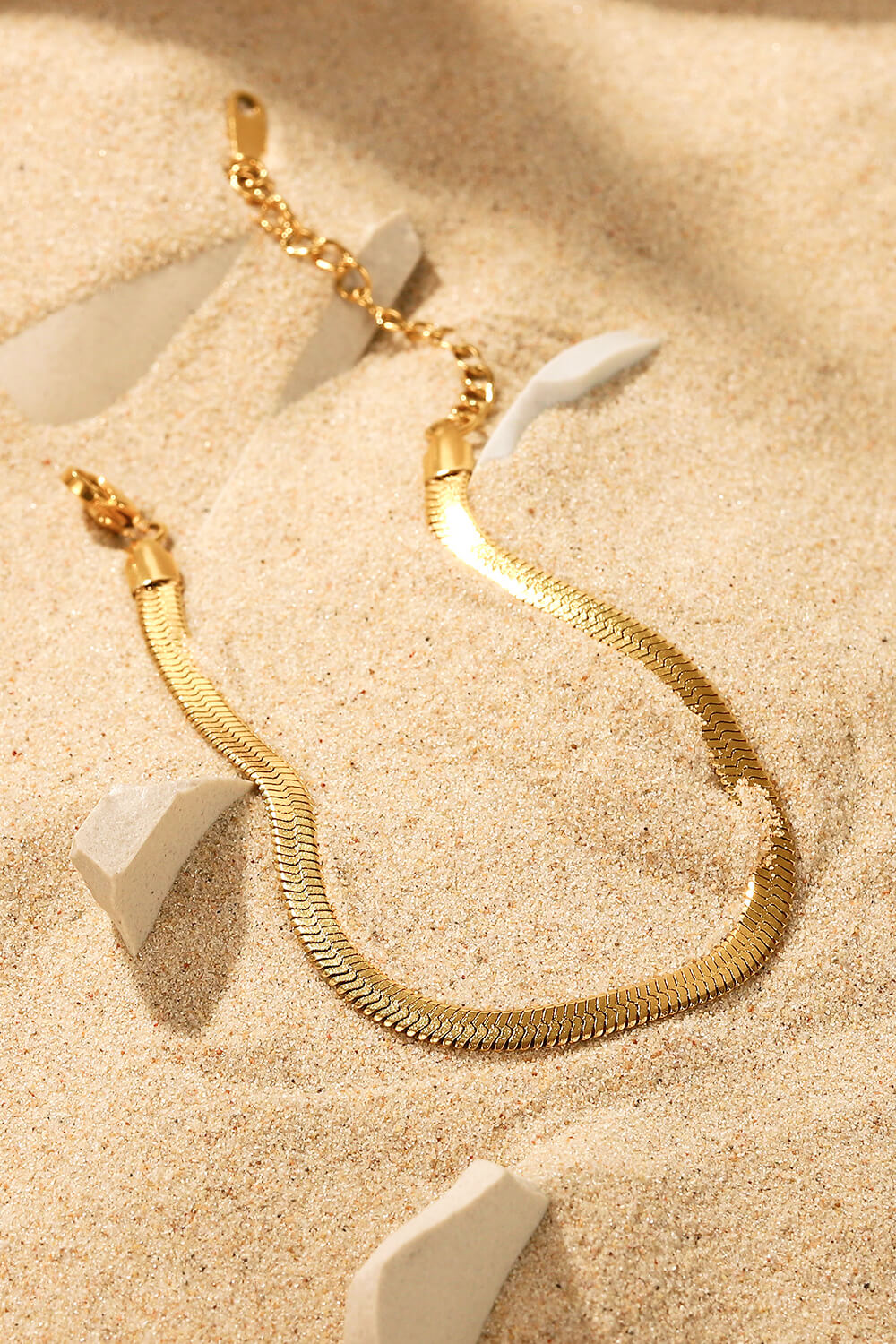 Herringbone Chain Stainless Steel Bracelet - alternate jewelry view