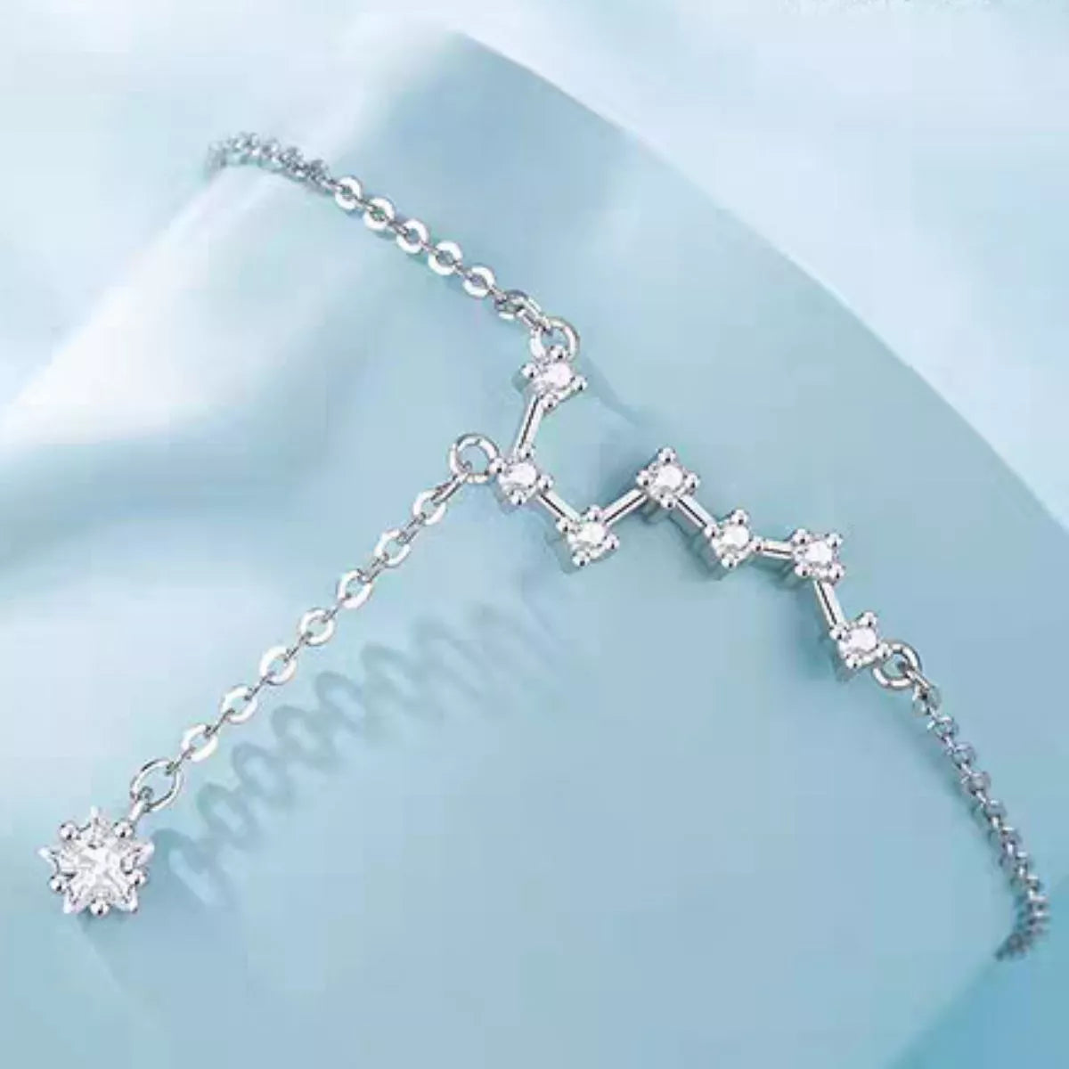Sterling Silver Zircon Anklet Bracelets - alternate jewelry view