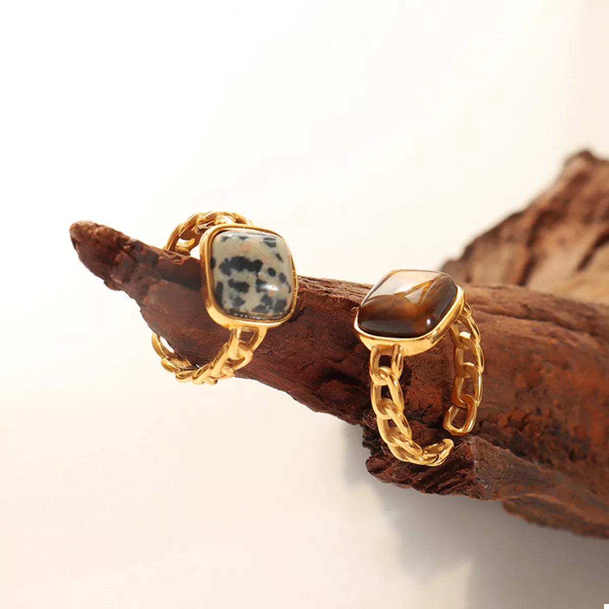 Tiger's Eye 18K Gold-Plated Ring - alternate ring view