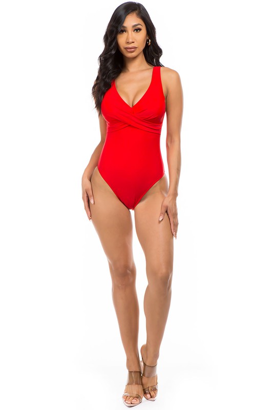 Scoop-Back One-Piece Swimsuit