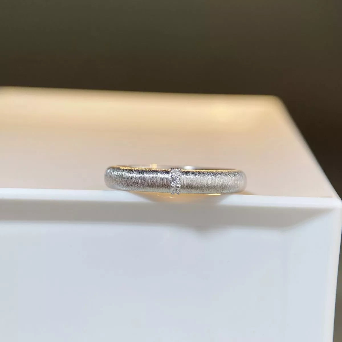 Sterling Silver Zircon Ring - alternate ring view