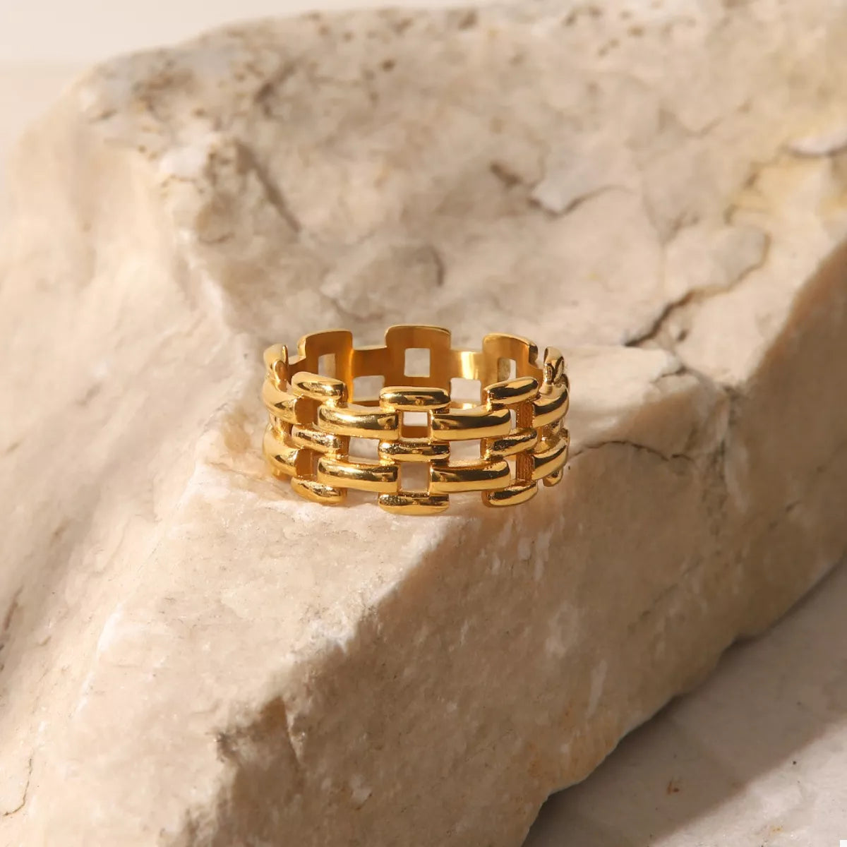 18K Gold-Plated Cutout Ring - alternate ring view