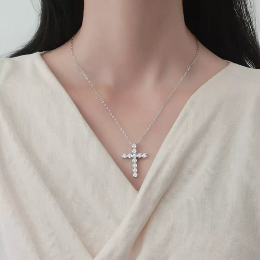 Sterling Silver Cross Pendant Necklace in Silver - women's pendant necklace