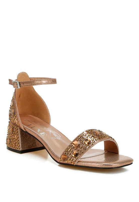 Rhinestone Shimmer Sandals