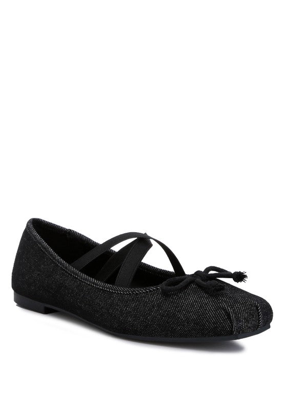 Criss Cross Strap Ballet Flats