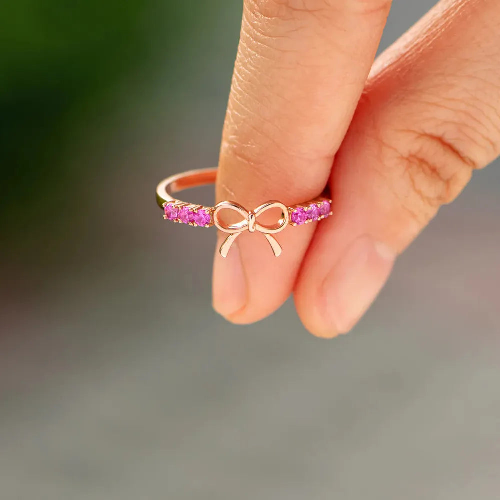 Sterling Silver Bow Ring - alternate ring view