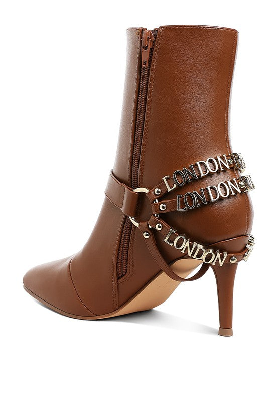 Harness Stiletto Ankle Boots