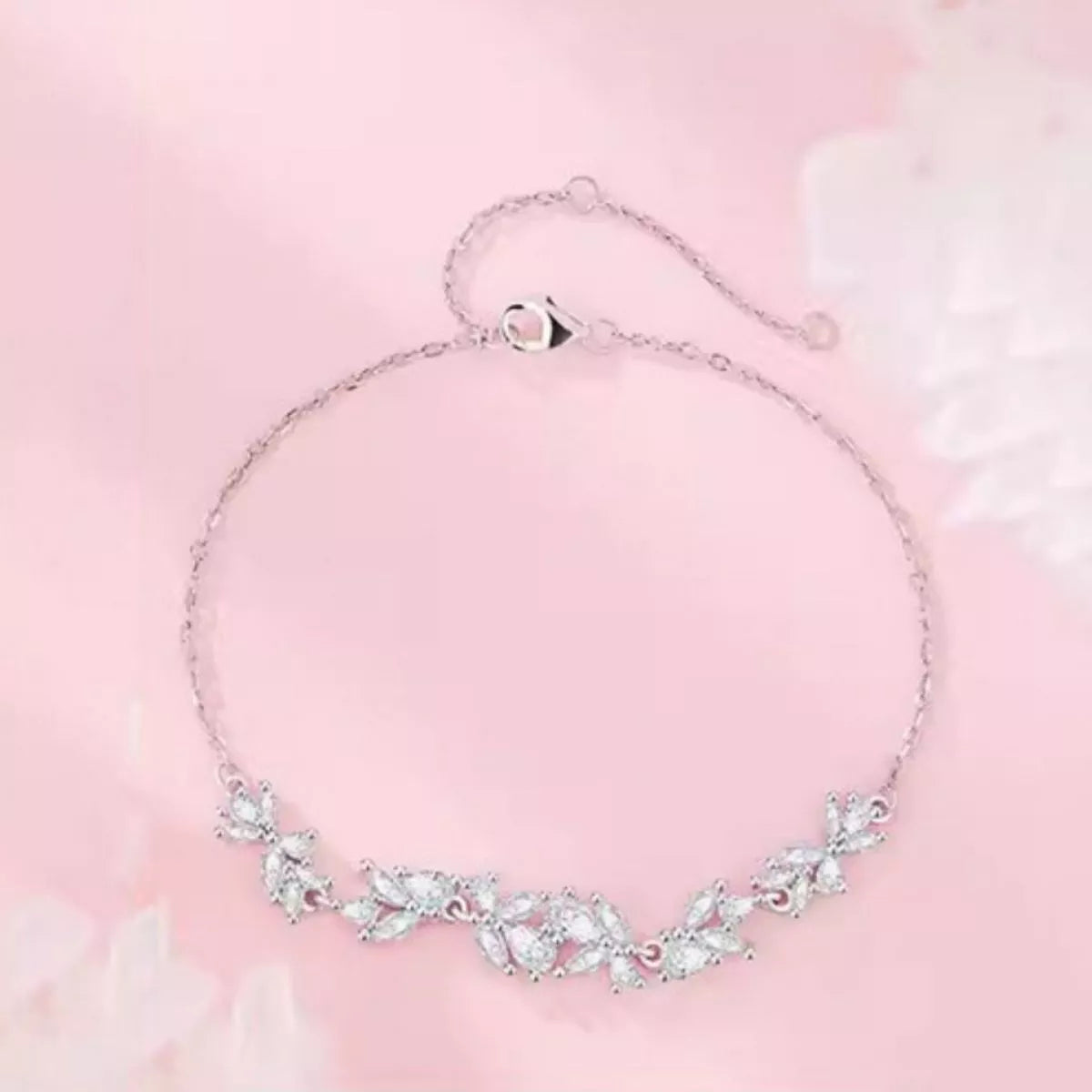 Sterling Silver Zircon Wisteria Bracelet - alternate jewelry view