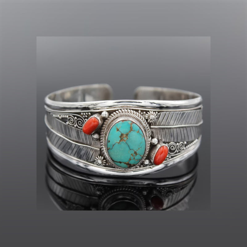 Turquoise Open Bracelet - alternate jewelry view