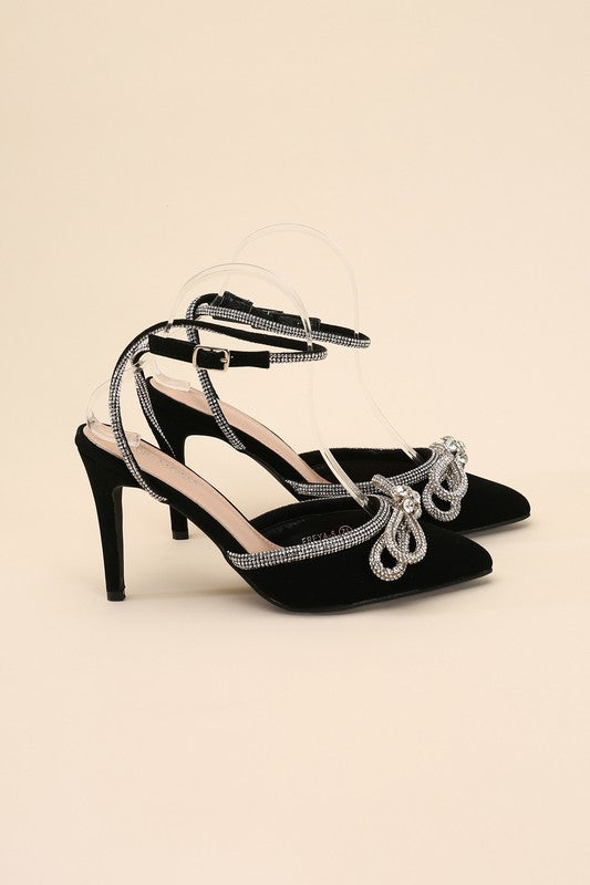 Double Bow Ankle Heels