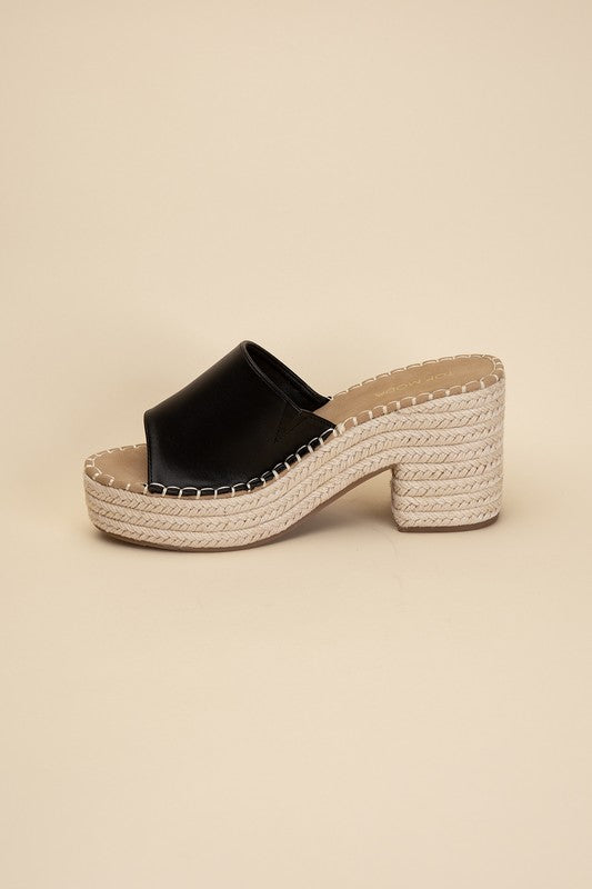 Slide Espadrille Platform Sandals