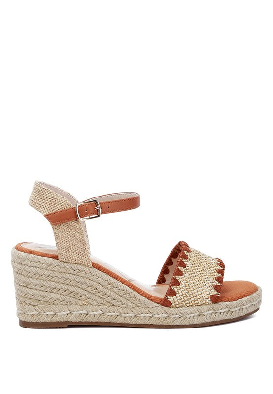 Raffia Wedge Espadrilles Sandals