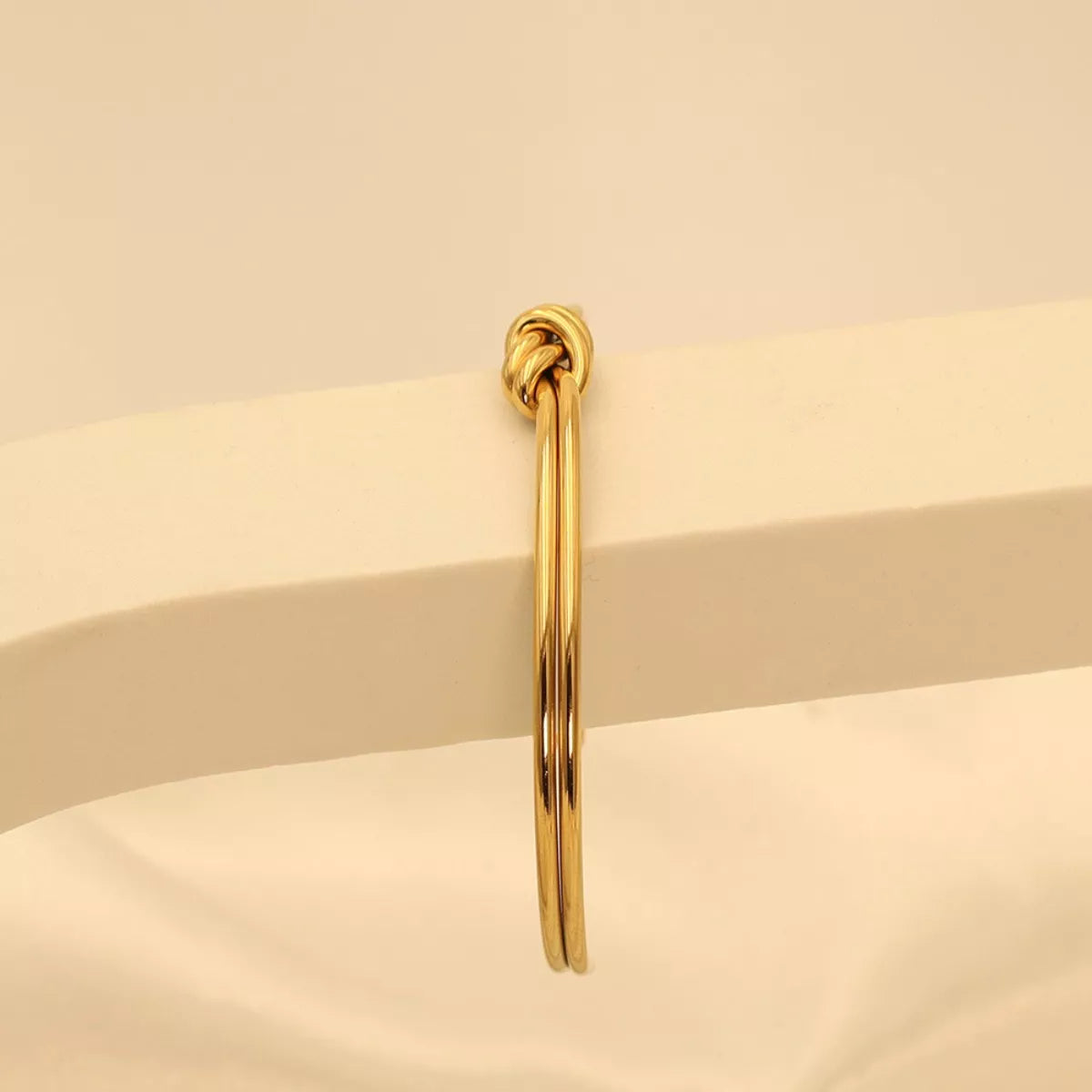 18K Gold-Plated Knot Open Bracelet - alternate jewelry view