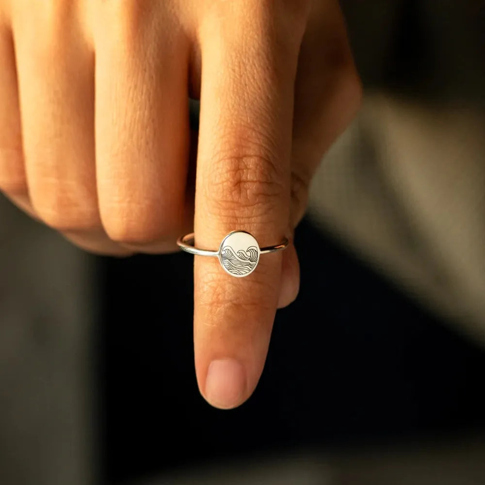 Sterling Silver Signet Ring in Silver - women's signet ring