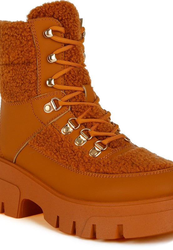 Faux Fur Chunky Boots