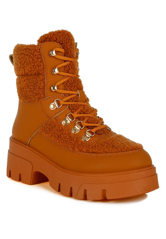 Faux Fur Chunky Boots